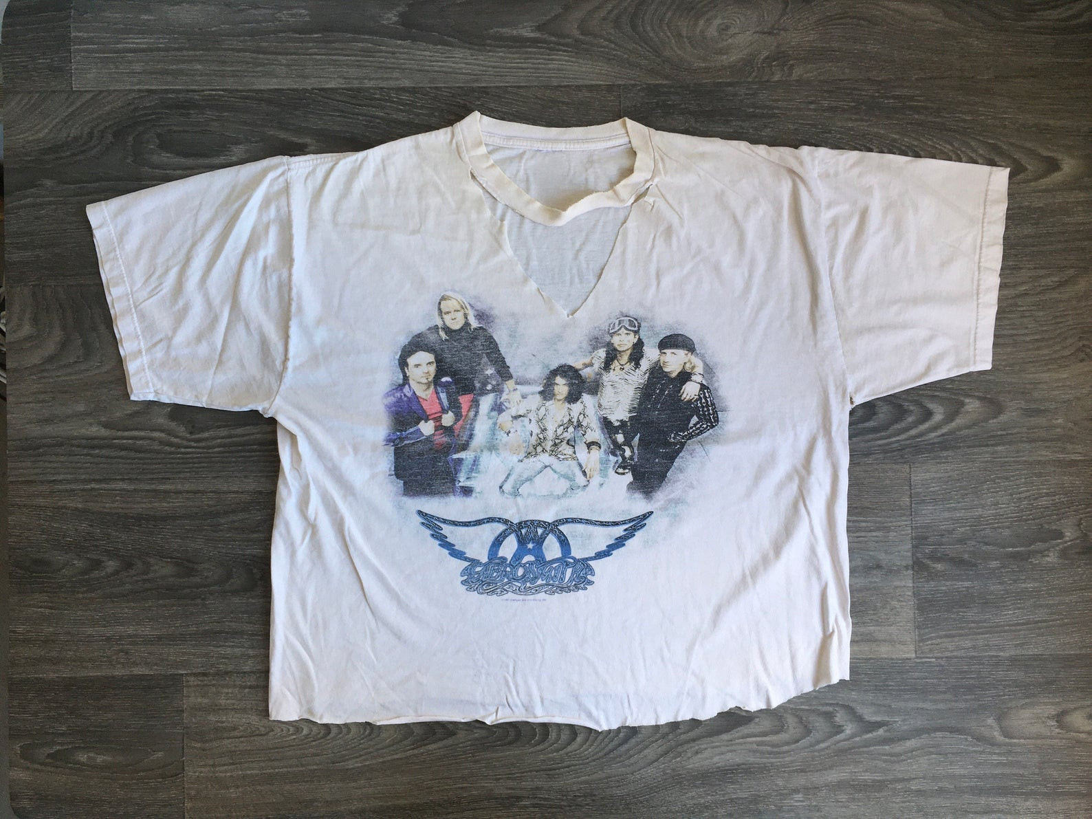 Aerosmith Shirt Crop Top Vintage 1997 Nine Lives Tour North America Band Tshirt Cities Diy Altered