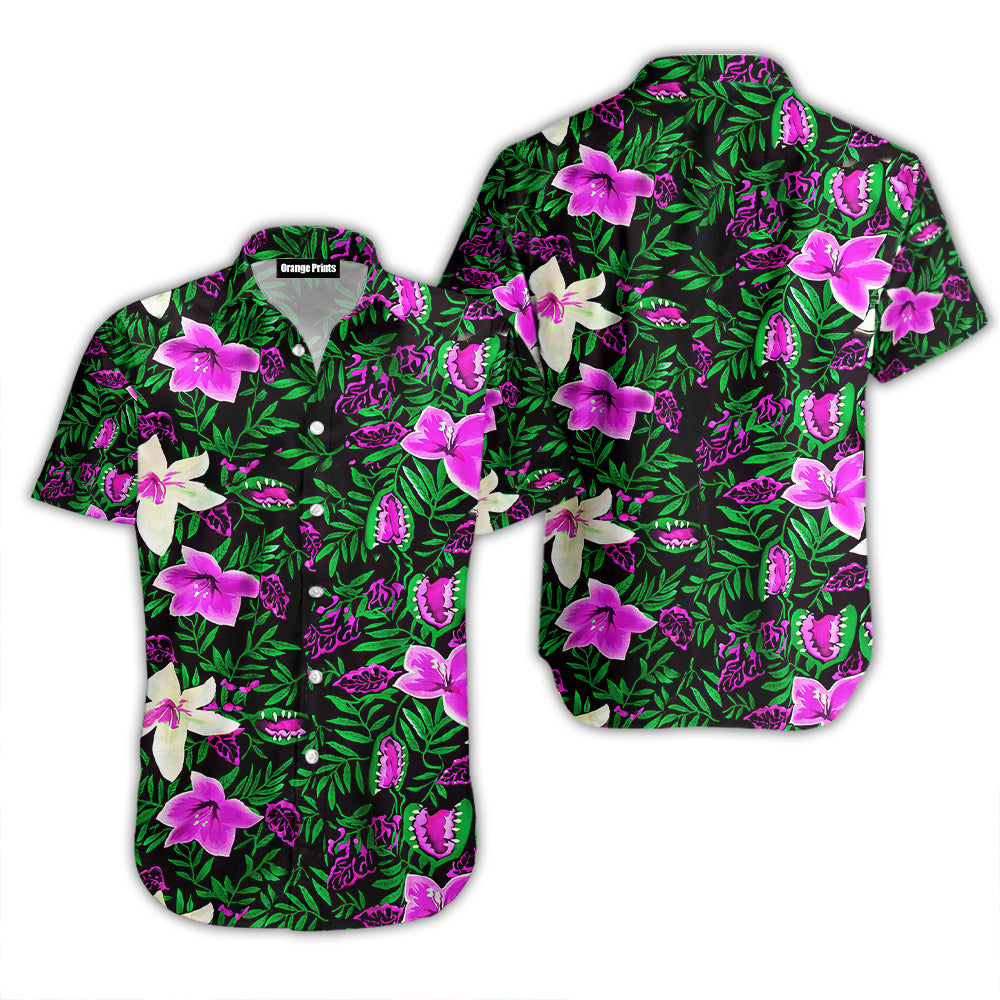 Purple Flower Tropical Aloha Hawaii Shirts For Men Women Ha17782