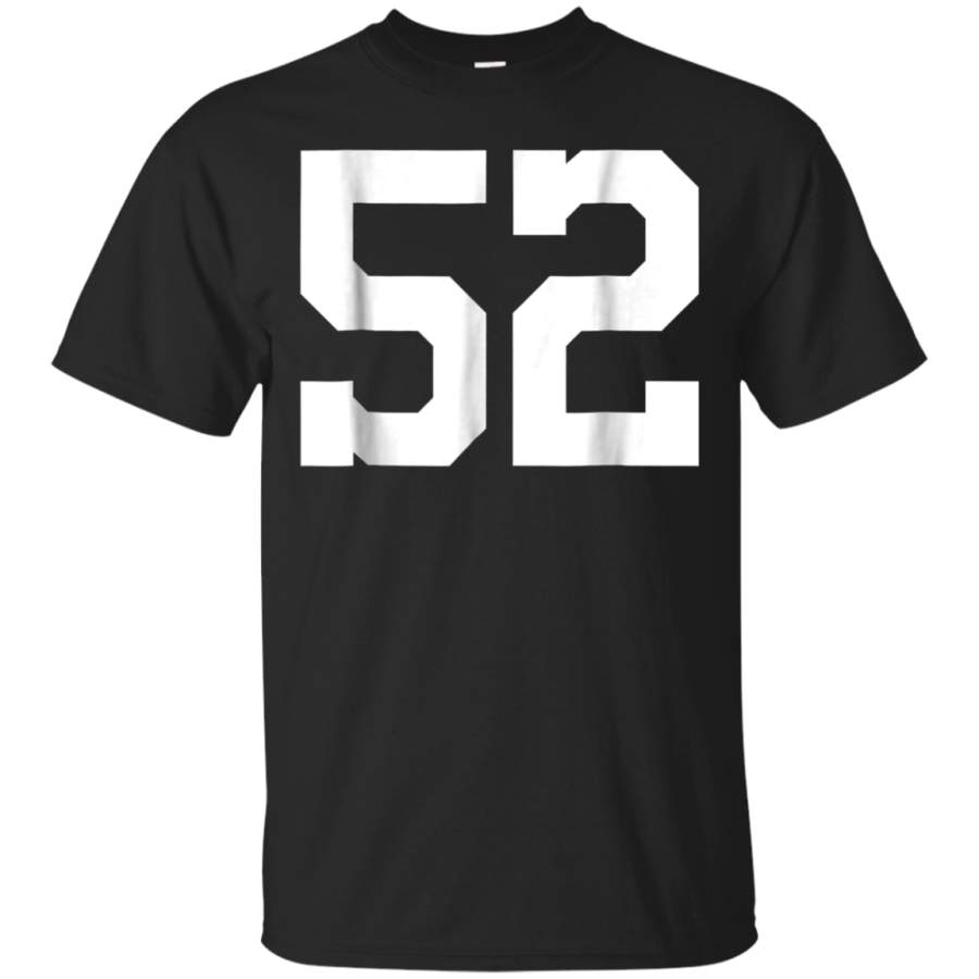 AGR 52 Sports Jersey Number T-Shirt for Team Fan Player Coach