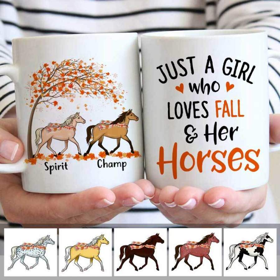 Fall Season Horse Personalized AOP Coffee Mug