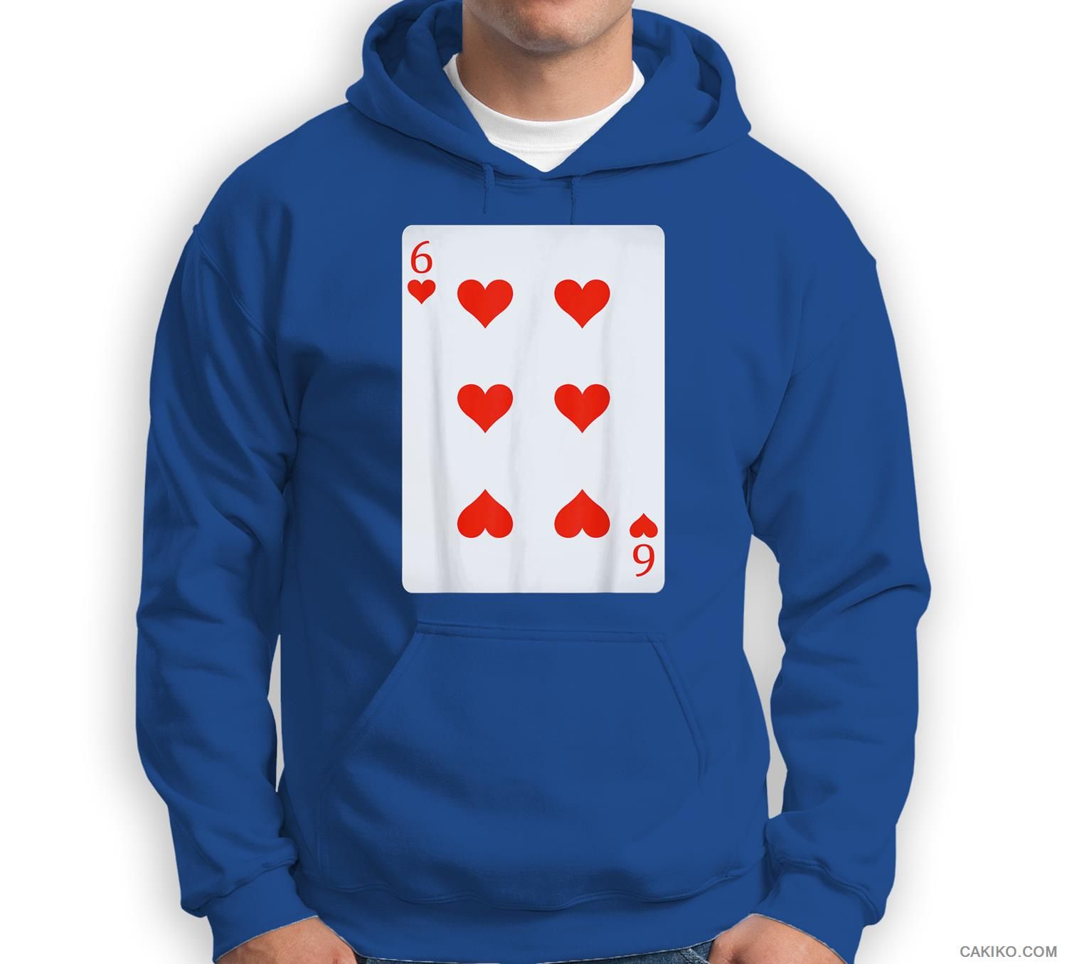 6 Six Of Hearts Playing Cards Easy Halloween Costume Sweatshirt & Hoodie