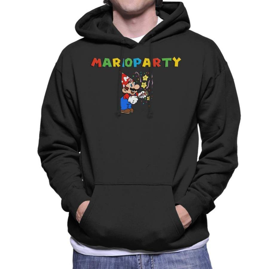 Super Mario Party Popper Men’s Hooded Sweatshirt