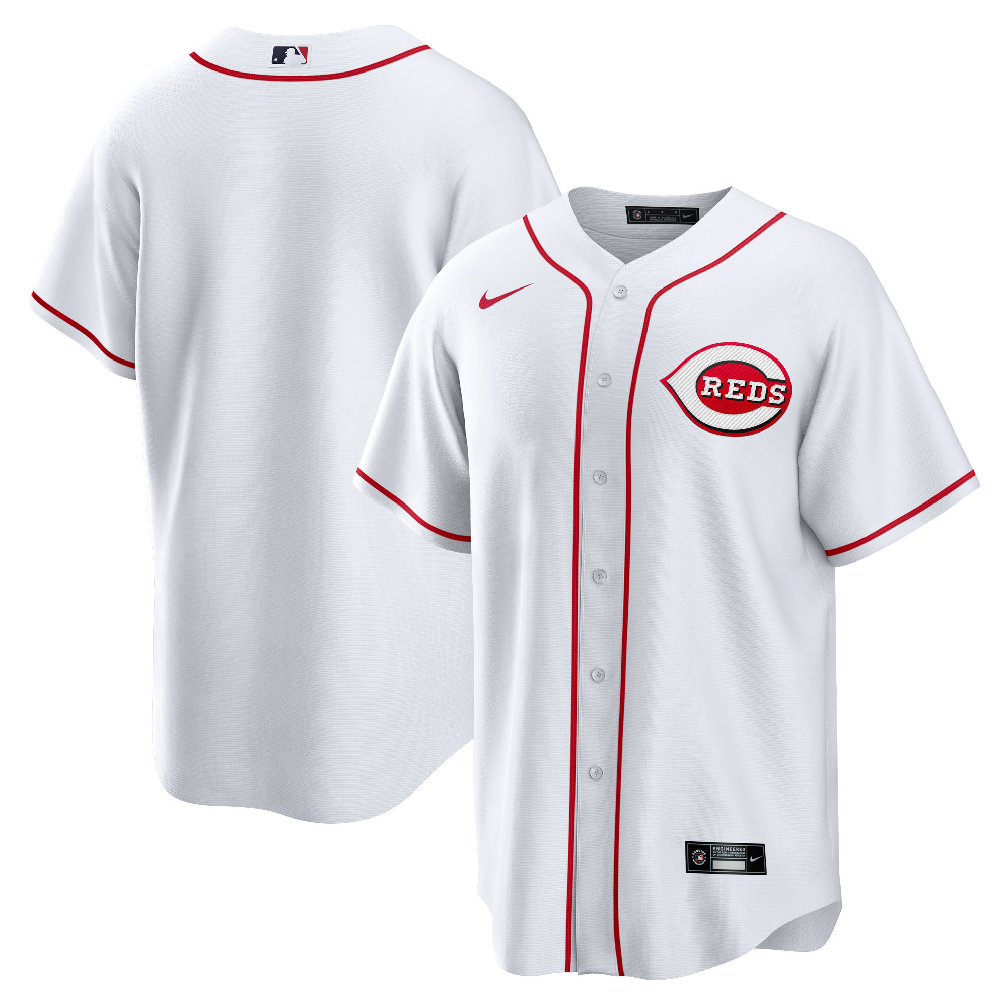 Cincinnati Reds Home Blank Replica Jersey – White MLB