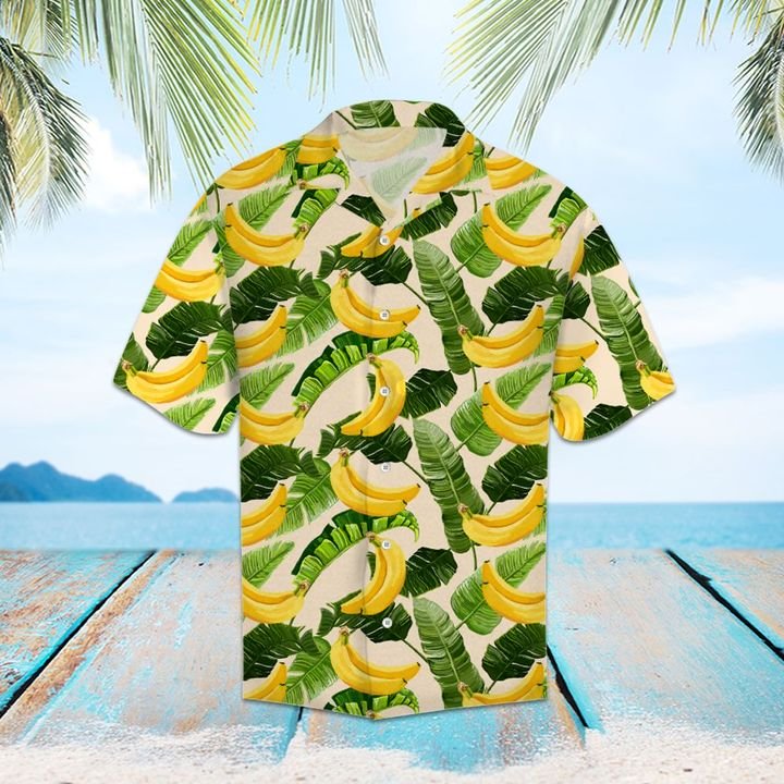 Tropical Banana Hawaiian Shirt Summer Button Up For Men, Women, Couple