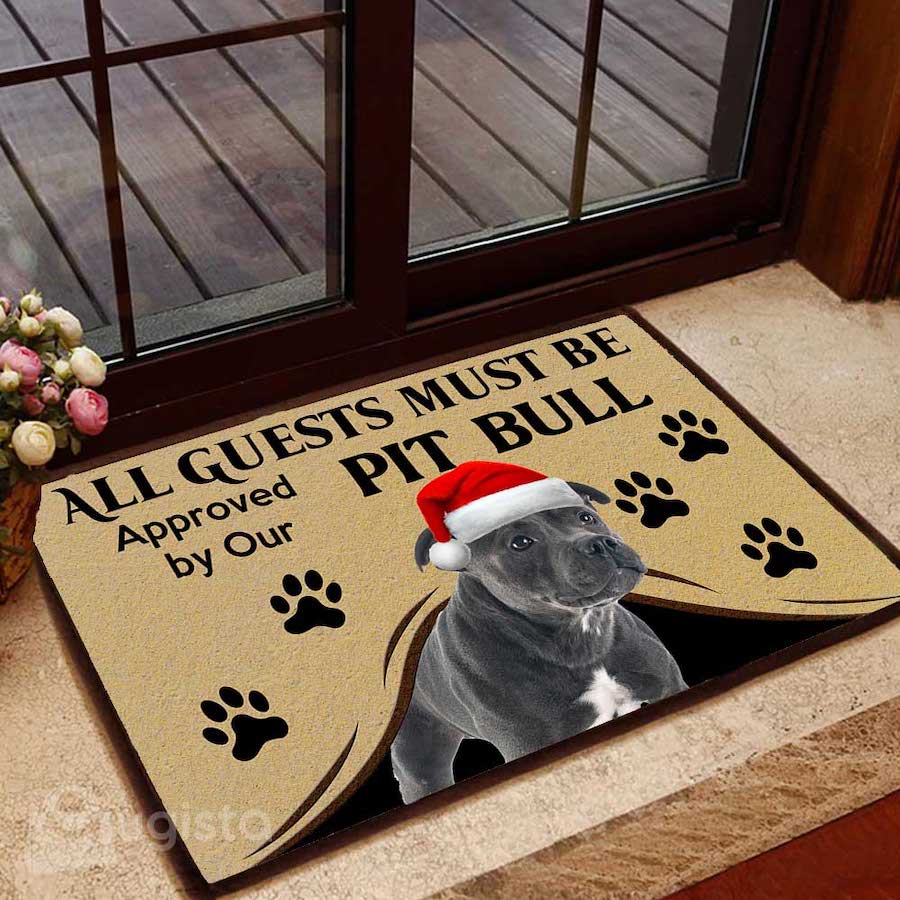 Christmas Pit Bull 01 All Over Printing Doormat Pre2322