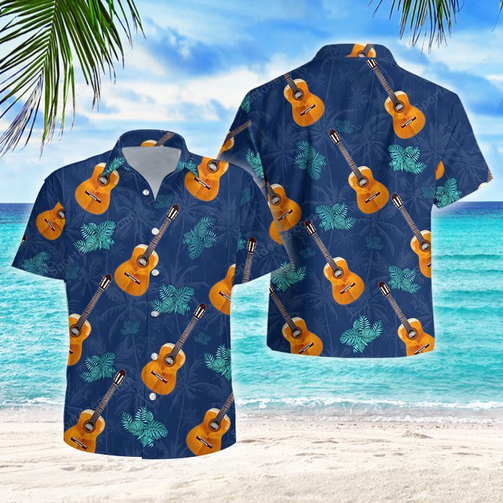 Guitar Tropical Hawaii Summer Hawaii Shirts For Aloha Beach Shirt Ha82407