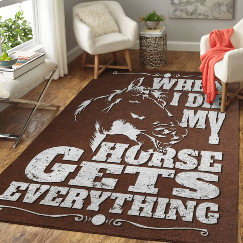 The Horse Gets Everything – Animals Area Rug Carpet