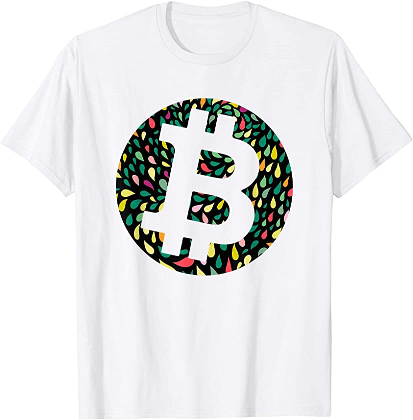 Trading Aesthetic Teal Ornament Pattern Bitcoin Miner Coins T-Shirt