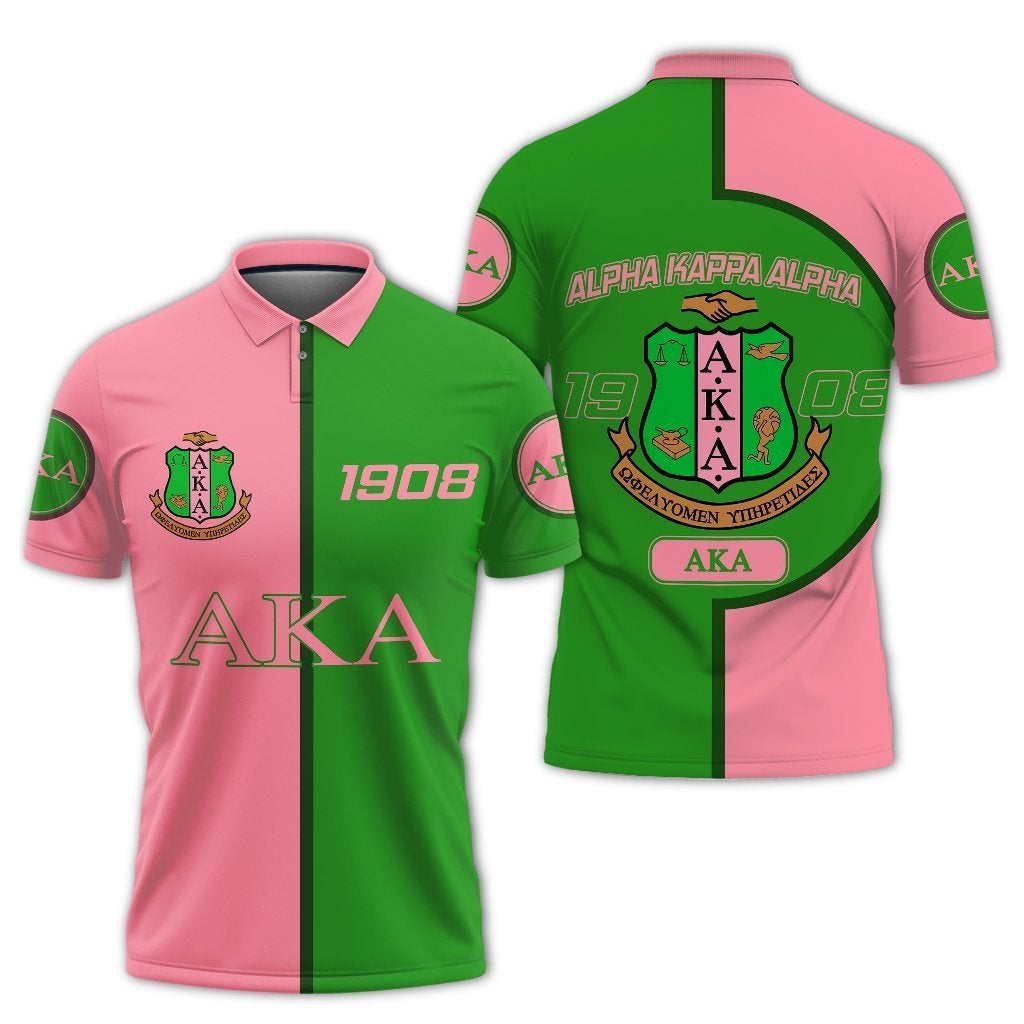 Alpha Kappa Alpha Polo Shirt Cycle Style