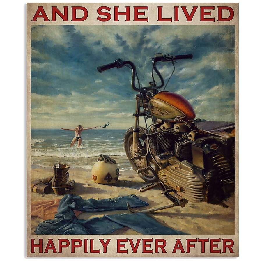 MP0411 – Motorcycle – And she lived happily after ever – Poster