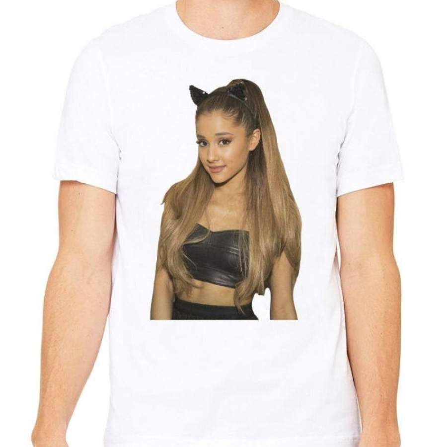 Singer Ariana Grande T Shirt Summer Men’s Cotton Short Sleeve O Neck Leisure T-Shirt Tee