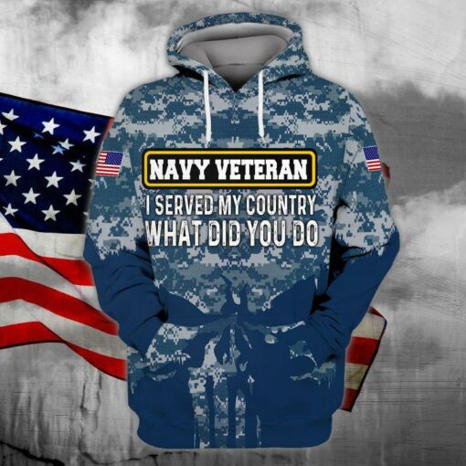 Navy Veteran 3D All Over Print Shirts For Men & Women, Happy Veteran Memorial 3D Shirts, Veteran Day