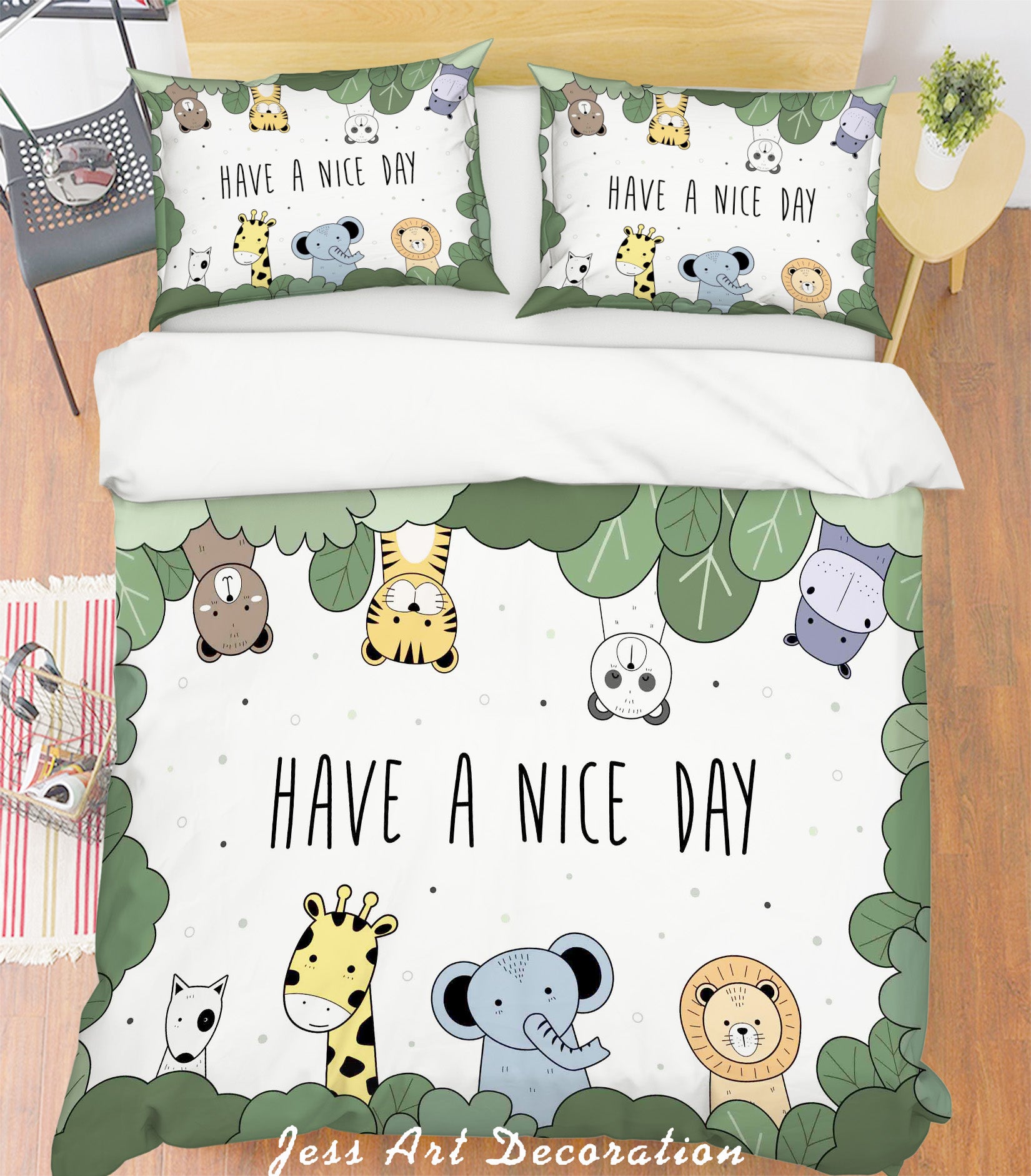 3D Cartoon Animals Quilt Cover Set Bedding Set Pillowcases  22