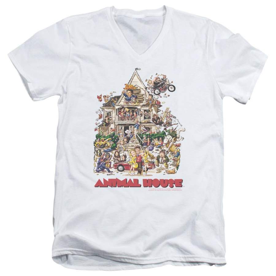 Animal House – Poster Art Short Sleeve Adult V Neck