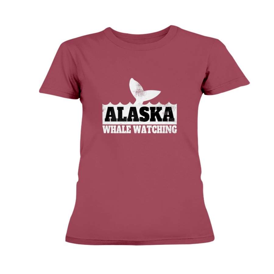 T-ALASKA Whale Watching T Shirt Marine Life Humpback Whale