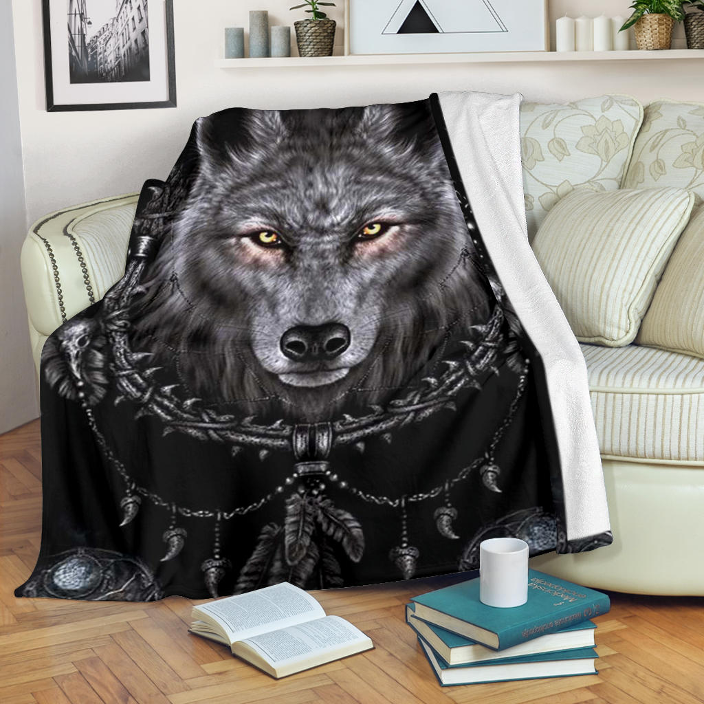 Wolf Native Blanket Lt10