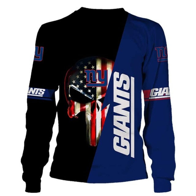 New York Giants 3D Skull Pullover