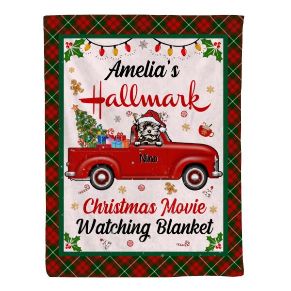 Personalized Blanket, Up To 6 Pets, Hallmark Christmas Movie Watching Blanket, Christmas Gift For Dog Lovers, Cat Lovers