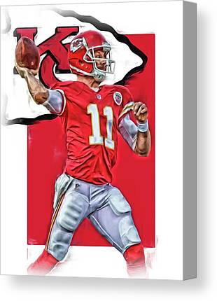 Alex Smith Kansas City Chiefs Oil Art Joe Hamilton Canvas Print