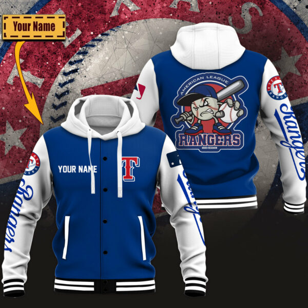 .Texas Rangers Baseball Hoodie Jacket