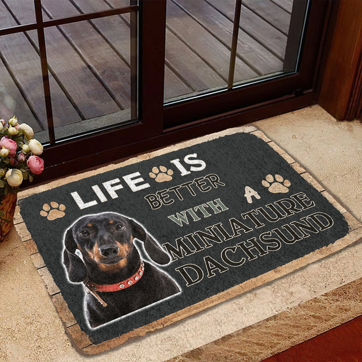 Waybackapparel Life Is Better With A Dachsund Custom 3D Doormat