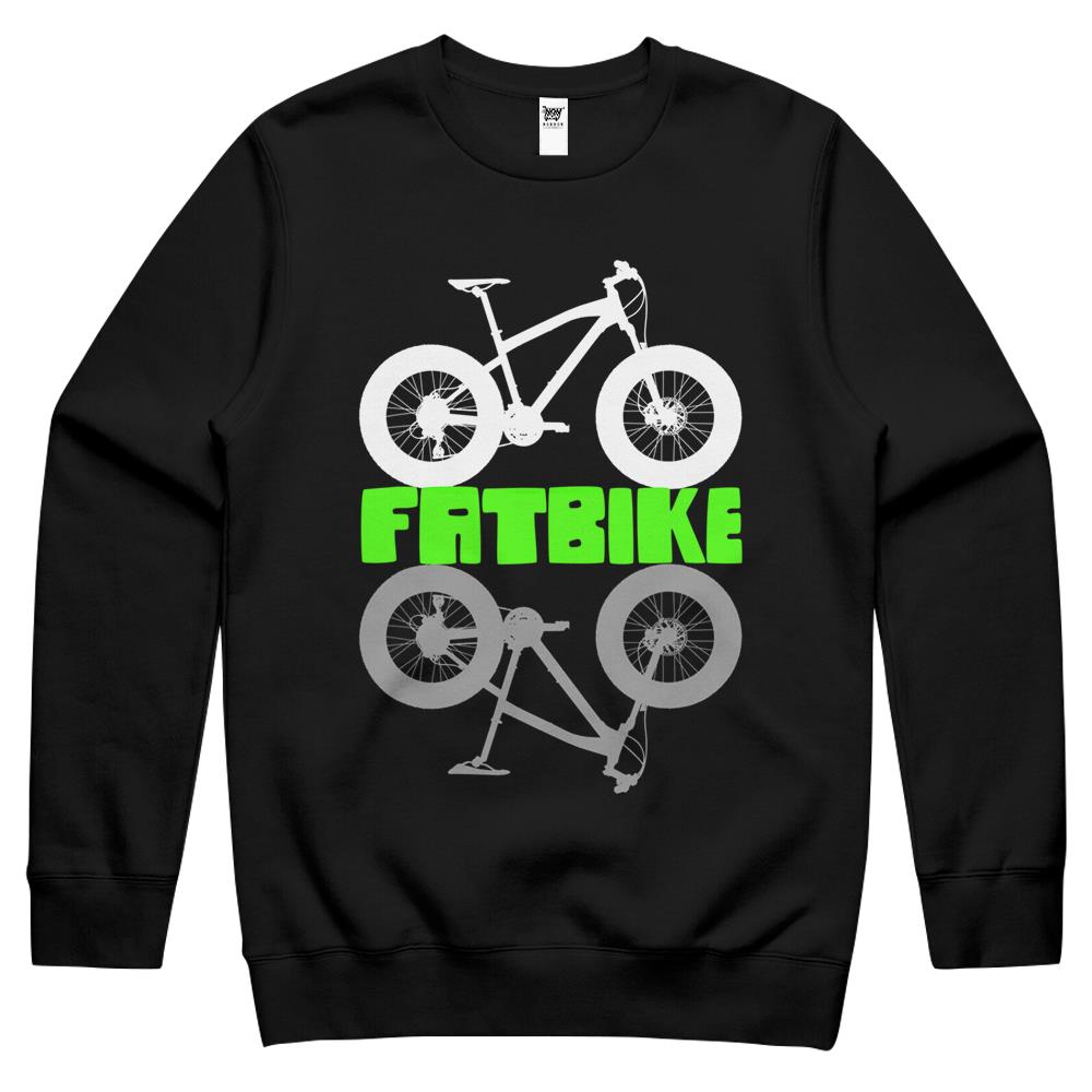 Fatbike Shirt Funny, Mountain Bike Lovers, Cycling Fat Bike Crewneck Sweatshirt