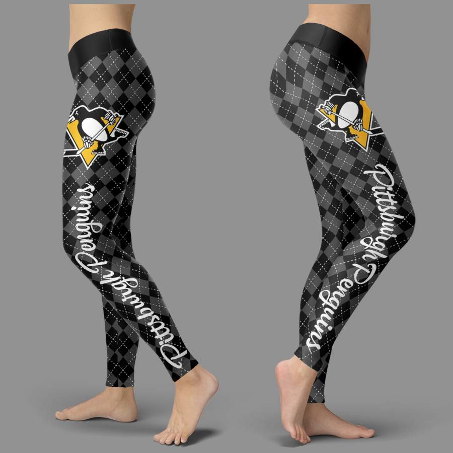 Cosy Seamless Border Wonderful Pittsburgh Penguins Leggings