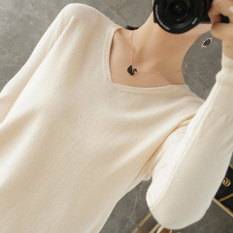 Women Sweater Autumn Winter V-neck Knitwear Long Sleeve Loose Cashmere Sweater Pullovers Lady Cheap Quality Jumper Knitted Tops alx