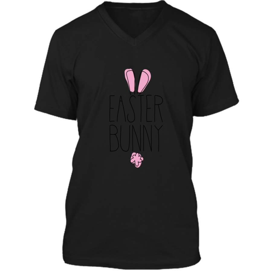 Cute Easter Bunny T-Shirt1 Mens Printed V-Neck T