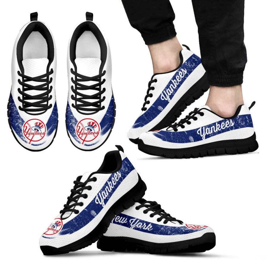 Single Line Logo New York Yankees Sneakers - GoSportPrint