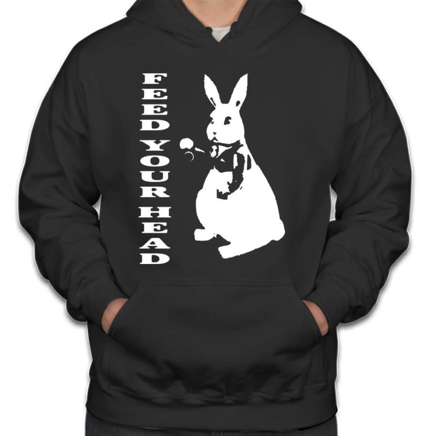 60_s Inspired White Rabbit Alice In Wonderland Hippy Teacher Hoodie