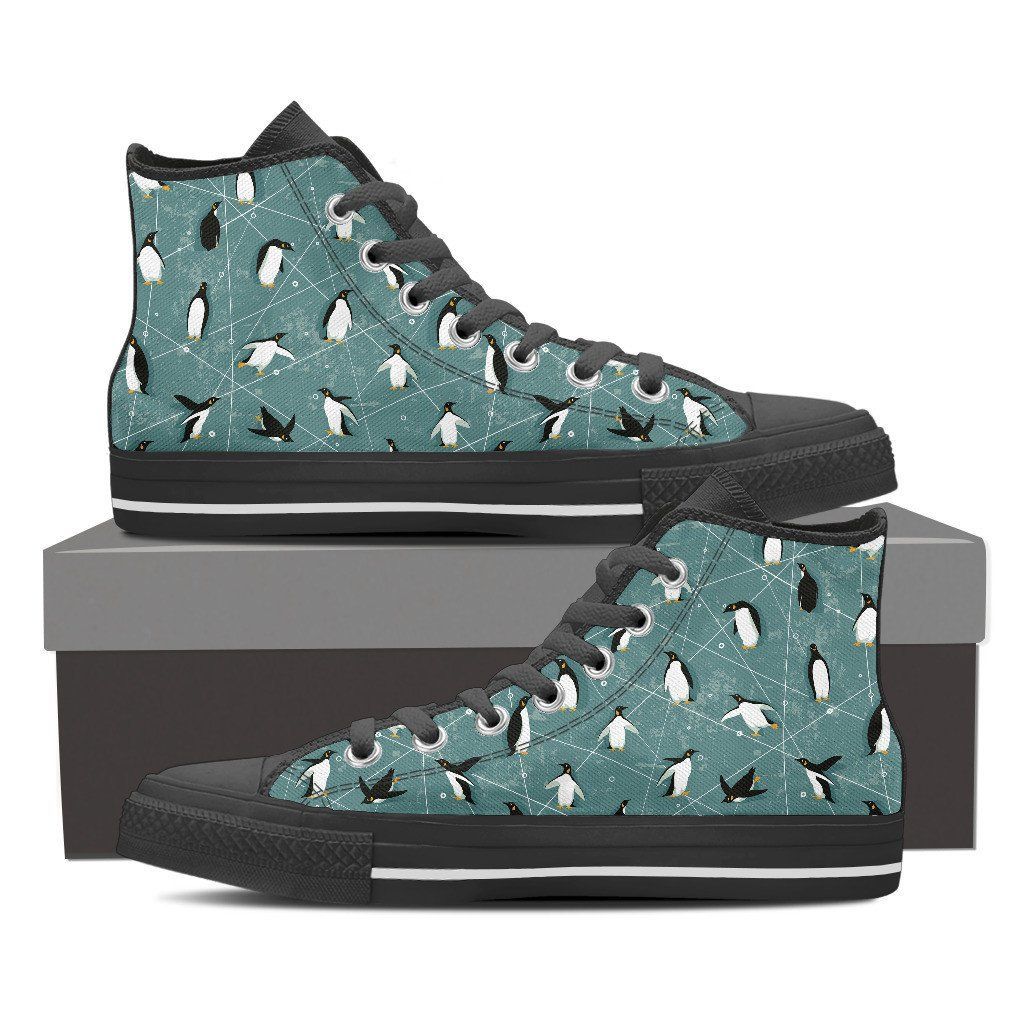 Penguin Pattern High Top Shoes