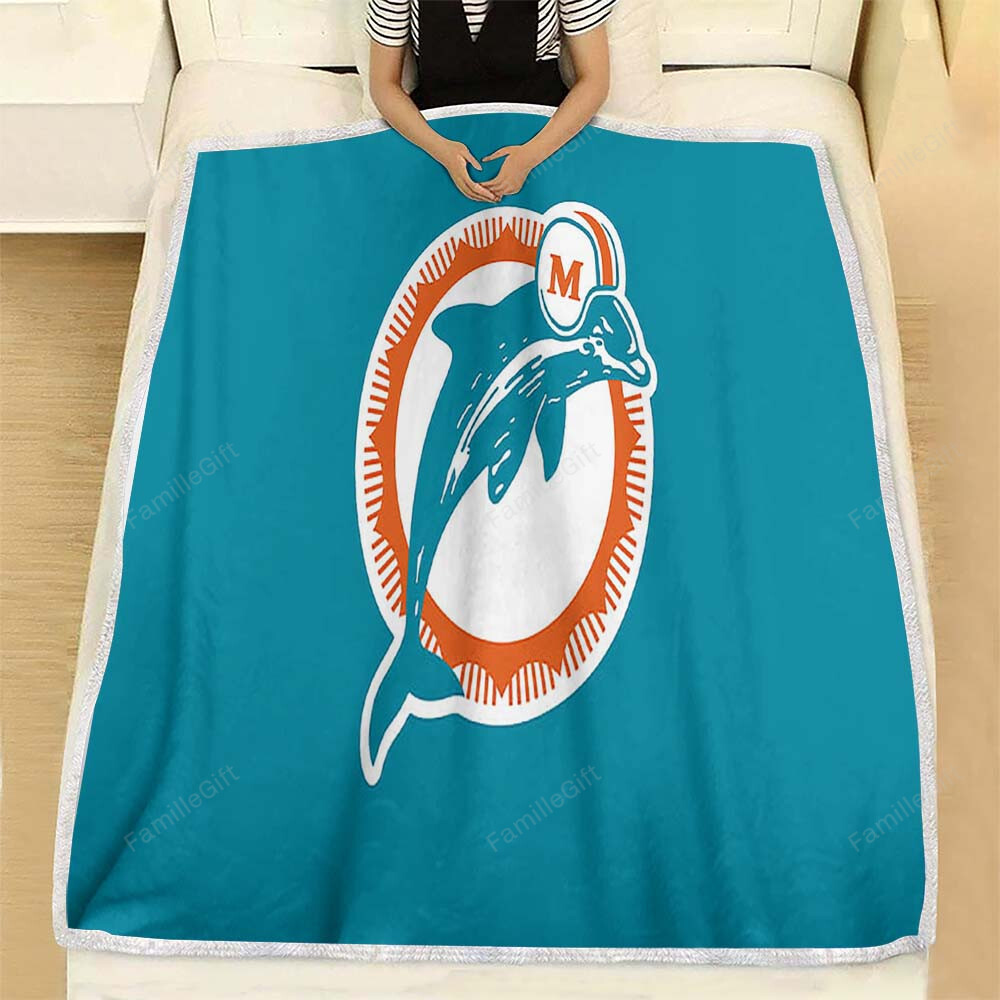 Miami Dolphins Fleece Blanket – Florida Soft Blanket, Warm Blanket