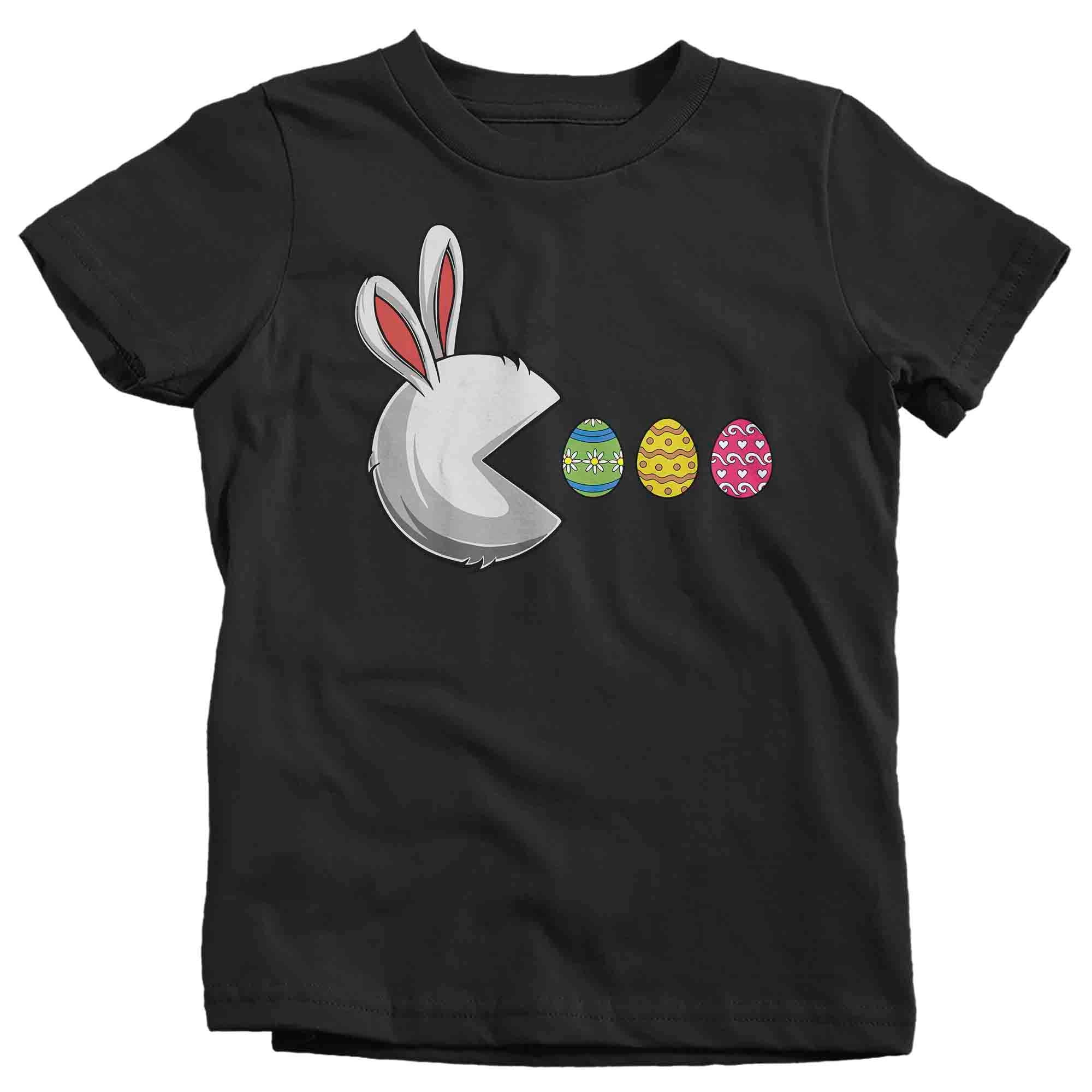 Kids Funny Easter Shirt Easter Bunny Eggs T Shirt Egg Hunter Tshirt Rabbit Graphic Tee Streetwear Boy’S Girl’S Youth Toddler