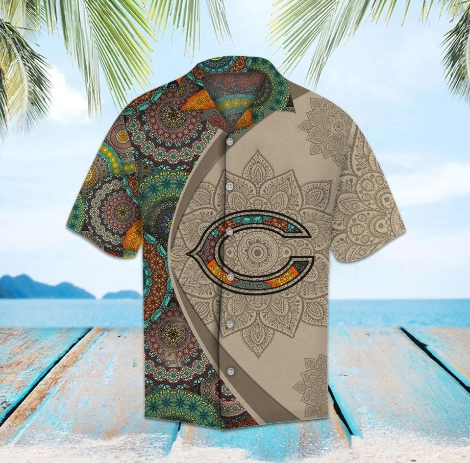 Chicago Bears Hawaiian Shirt Mandala