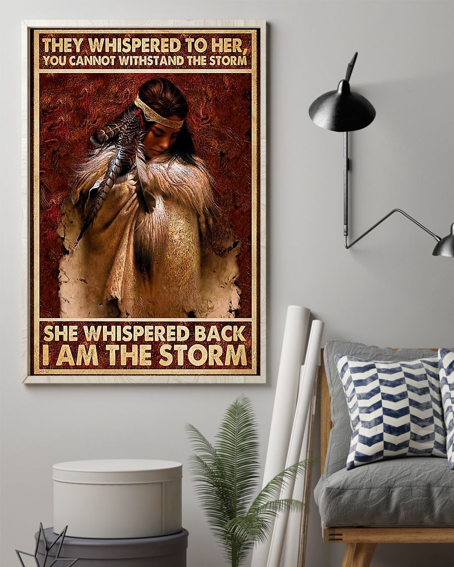 Native American They Whispered To Her Vertical Canvas And Poster | Wall Decor Visual Art