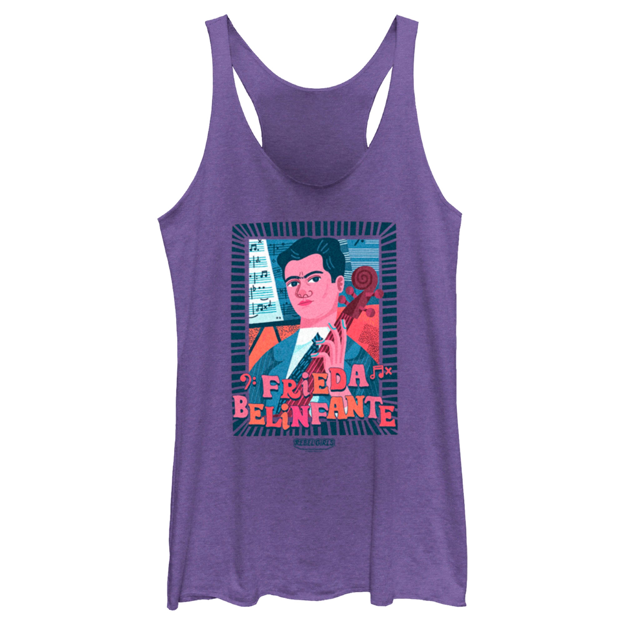 Women’S Rebel Girls Frieda Belinfante Portrait Racerback Tank Top