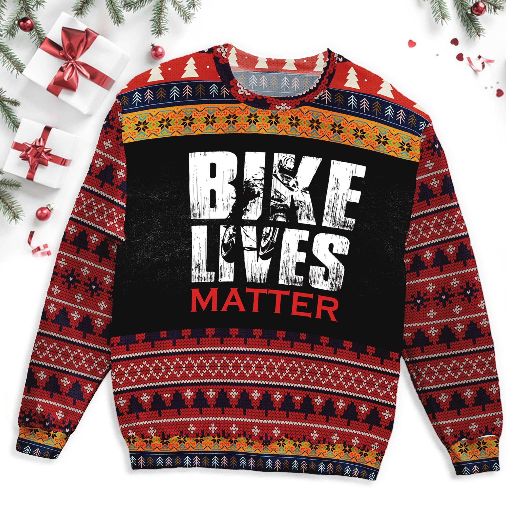 Biker Life Christmas Ugly Sweater