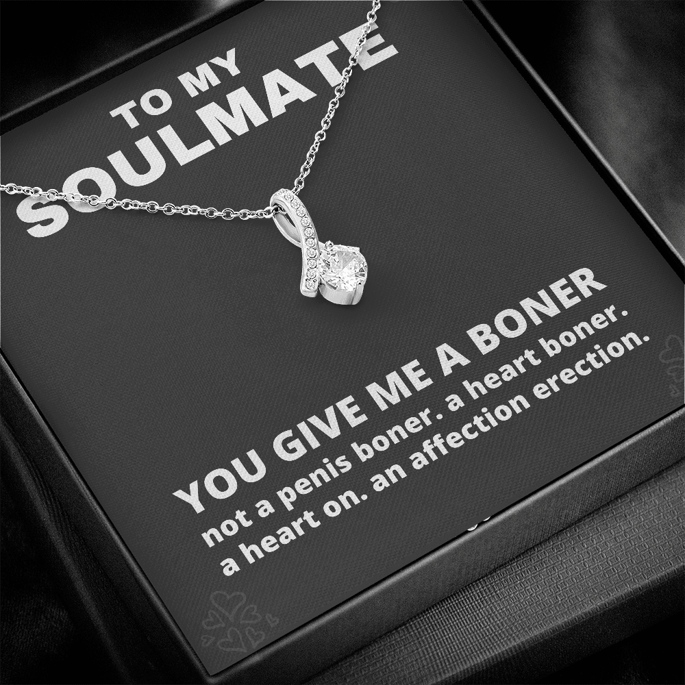 (Almost Gone) You Give Me A Boner Necklace – Funny Gifts For Her, Funny Birthday Gifts For To My Soulmate