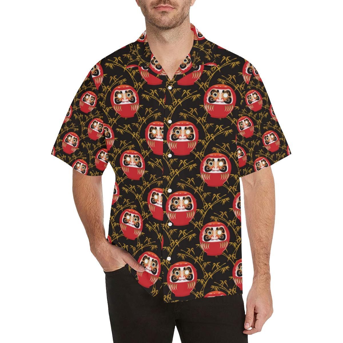 Daruma Bamboo Pattern All Over Print Hawaii Shirt Ha59392