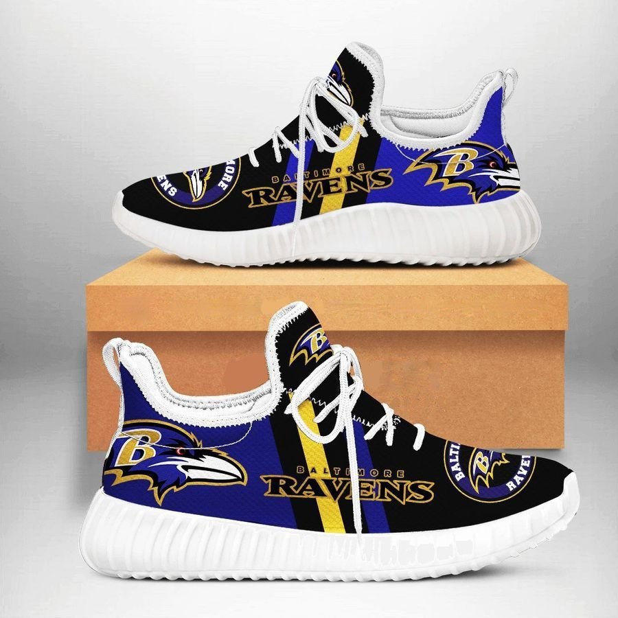 Baltimore Ravens 1 Shoes White Shoes Fan Gift Idea Runnin