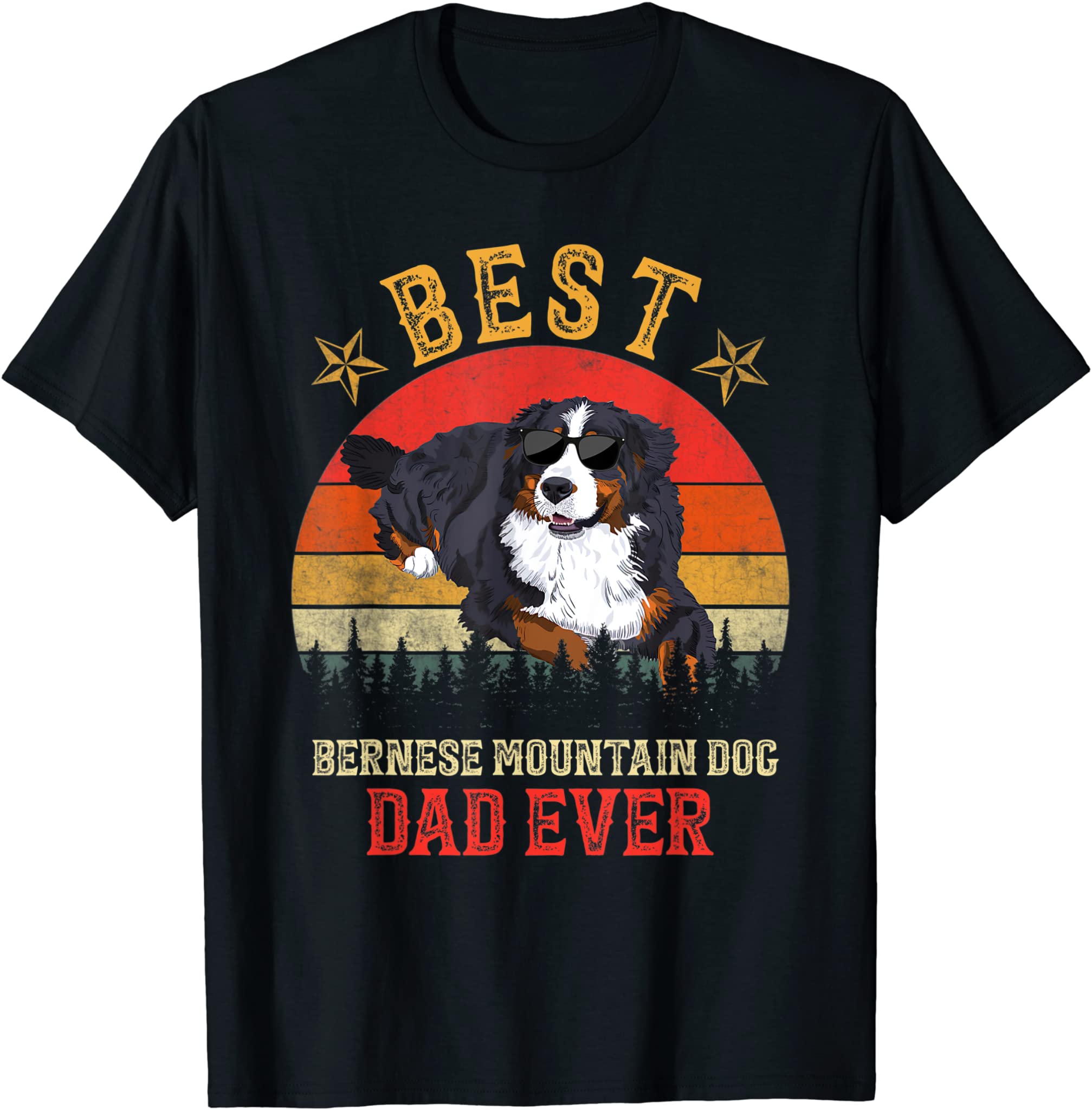 Mens Mens Best Bernese Mountain Dog Dad Ever Tshirt Father’s Day