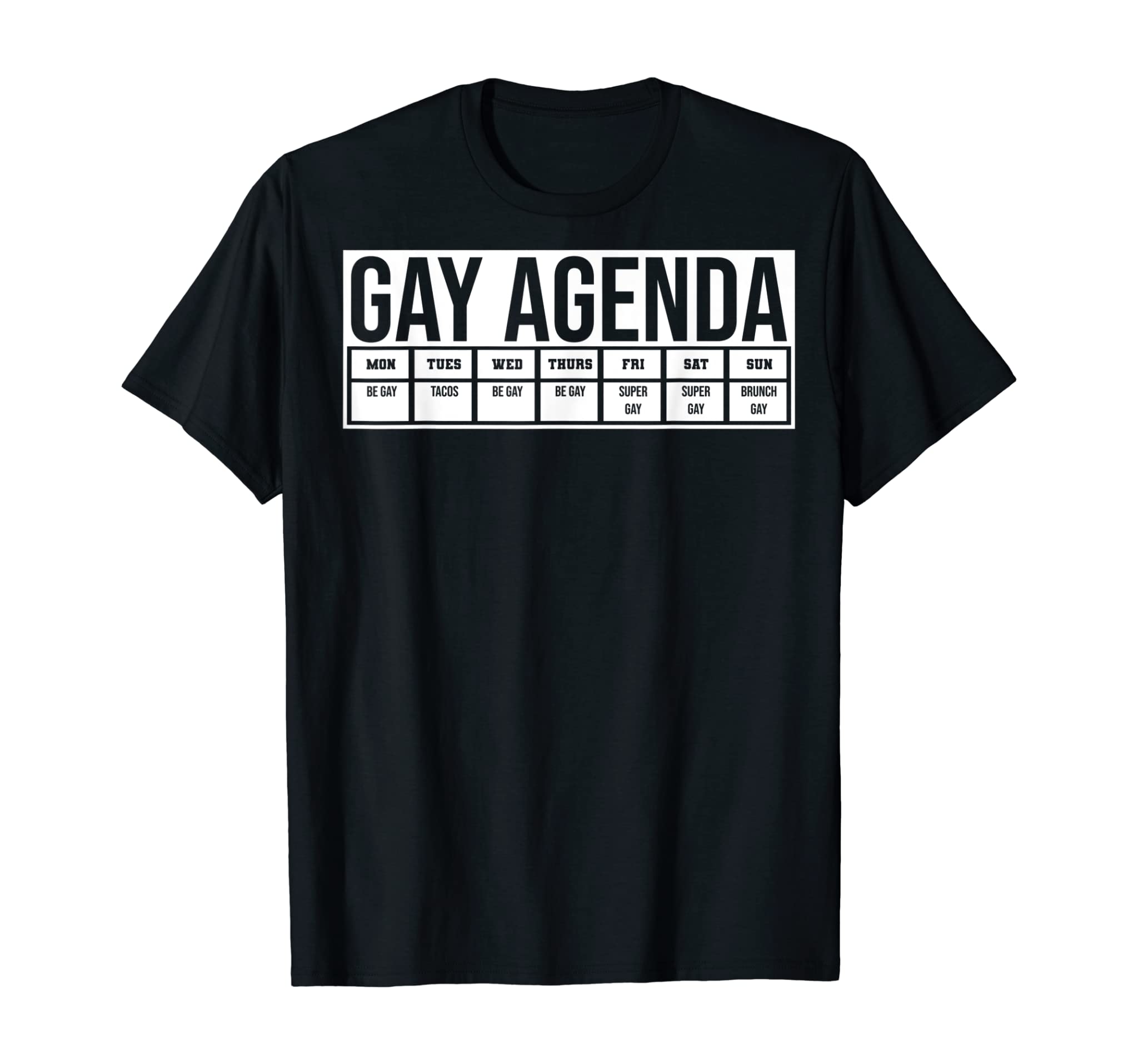 Funny Gay Gift For Women Men Lgbt Pride Feminist Agenda Homo T-Shirt