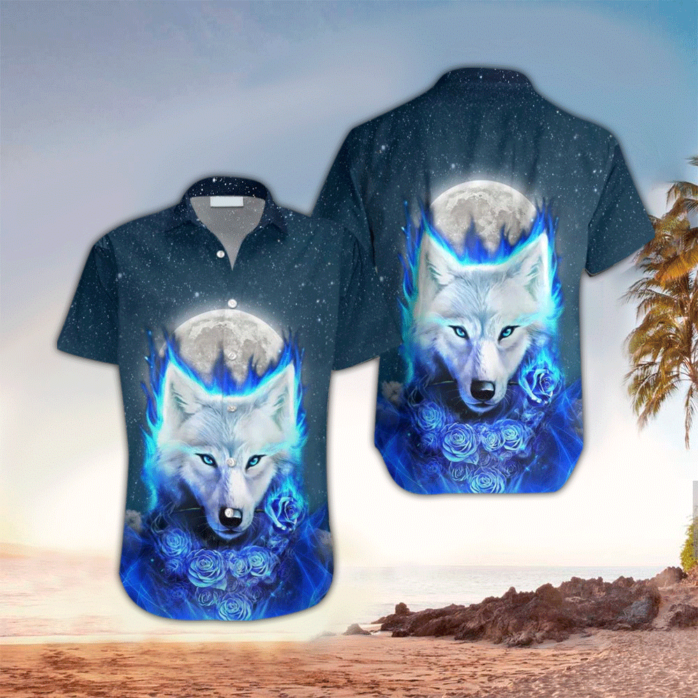 Wolves Hawaii Button Up Shirt Aloha Ha49570