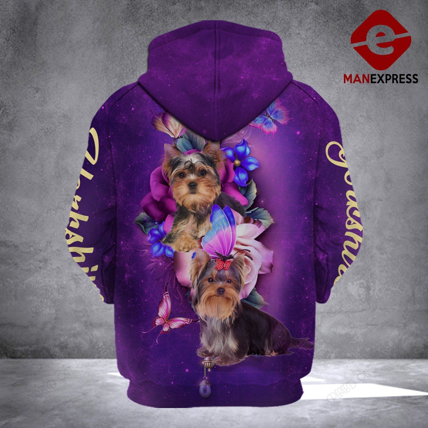 TT Butterfly Yorkshire Terrier HOODIE 3D