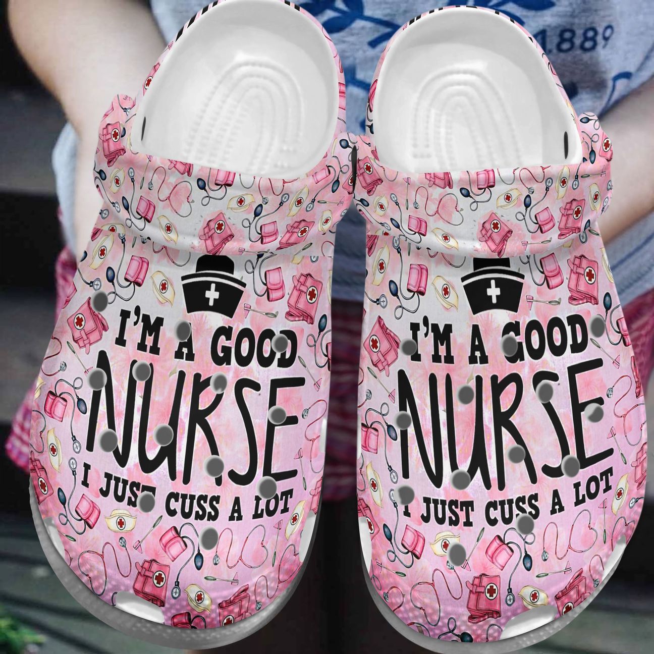 Nurse Personalized Clog, Custom Name, Text, Color, Number Fashion Style For Women, Men, Kid, Print 3D A Good Nurse