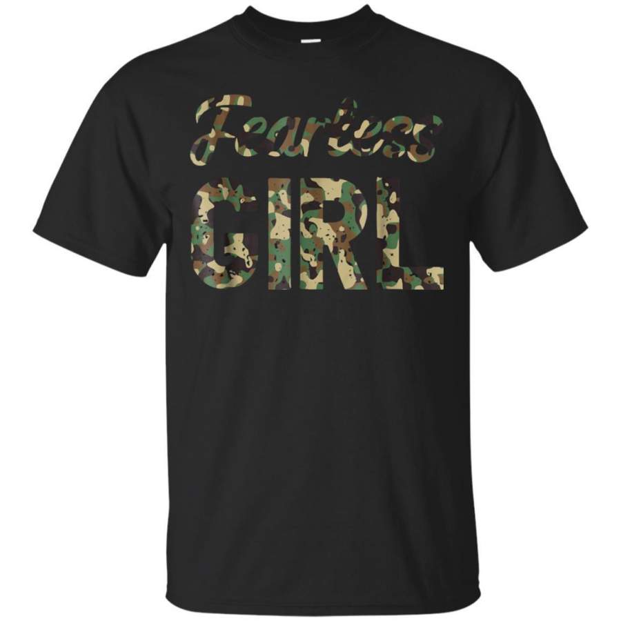 AGR Fearless Girl Camo Tshirt I Camouflage Lover Jaq T-shirt