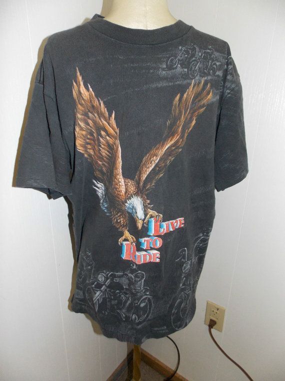 Vintage Biker Motorcycle Live To Ride 80 S By Pfantasticpfindstoo 24 99 Shirt