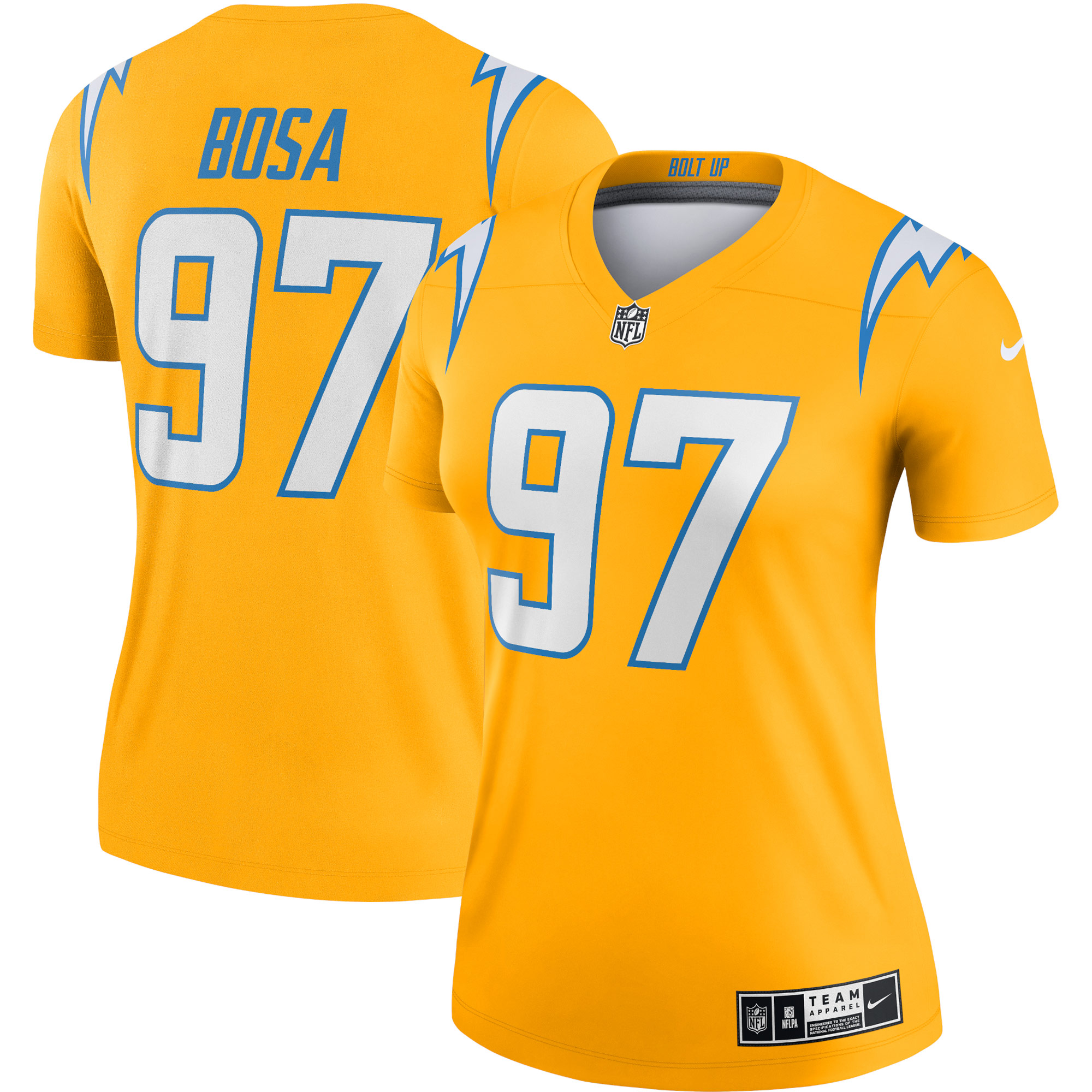 Joey Bosa Los Angeles Chargers Women's Inverted Legend Jersey – Gold