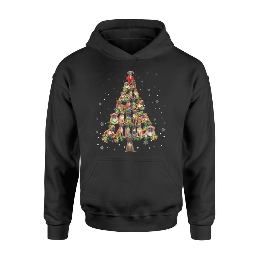 Boxer Christmas Tree Xmas Gift T-Shirt – Standard Hoodie